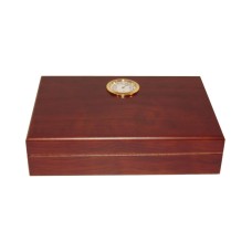 Humidor - braun, spanischer Zeder, für 5 Zigarren, zur Reise (19x13cm)