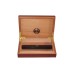 Humidor - braun, spanischer Zeder, für 5 Zigarren, zur Reise (19x13cm)