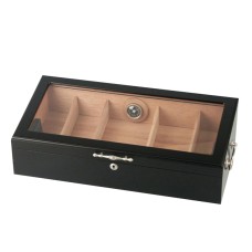 Gastrohumidor - für 150 Zigarren, nussbraun, spanischer Zeder, mit Glasdeckel - Passatore