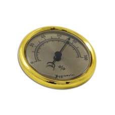 Hygrometer - 7,5cm, goldfarbe