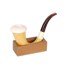 Pfeifenständer für 1 Calabash Pfeife - Teak