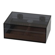 Humidor - braun Acrylglas, Zedernholzeinlage, für 30 Zigarren, mit Airsystem