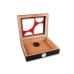 Humidor - 26x22x7cm, rot Glasdeckel