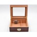 Humidor - rotbraun, mit Glasdeckel, spanischer Zeder, für 50 Zigarren