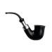 Peterson Pfeife Spigot Silver 05 Black F-lip, 9mm Filter