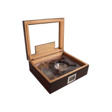 Humidor mit GeschenkSet - schwarz-braun, spanischer Zeder, für 30 Zigarren