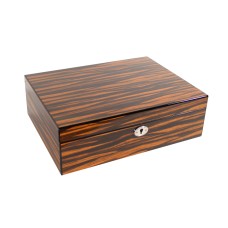 Humidor - Makassar-design, spanischer Zeder, für 40 Zigarren