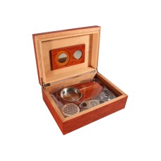 Humidor mit GeschenkSet - hellbraun, spanischer Zeder, für 30 Zigarren - Achenty!