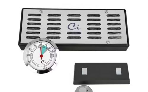 Caseti Paris Humidor, spanischer Zeder, für 80 Zigarren - Rot, Hochglanz lackiert