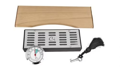 Caseti Paris Humidor, spanischer Zeder, für 80 Zigarren - Rot, Hochglanz lackiert