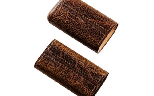 Zigarrenetui 3er Coronita - Angelo, antikbraun (11x6cm)