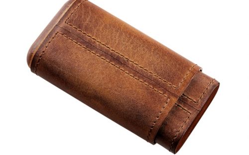 Zigarrenetui 3er Coronita - Angelo, braun (11x6cm)