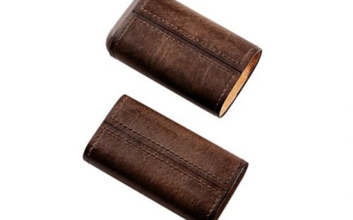 Zigarrenetui 3er Coronita - Angelo, dunkelbraun (11x6cm)