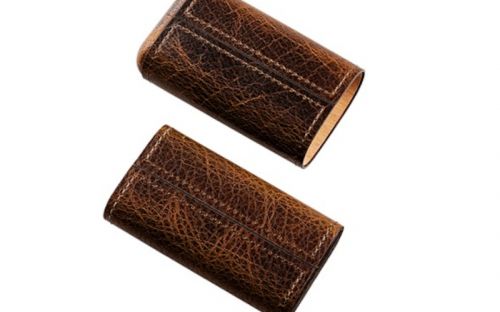 Zigarrenetui 3er Coronita - Angelo, Antik dunkelbraun (11x6cm)