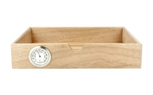 Humidorschrank für 80 Zigarren, spanischer Zeder, 4 Schubladen, Glastür - schwarz, Angelo