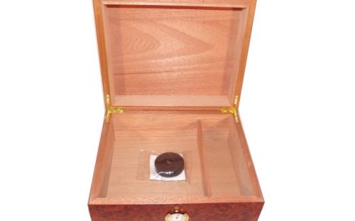 Humidor - Braun, Wurzelnholz-dekor, spanischer Zeder, für 40 Zigarren