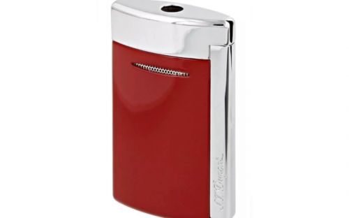 Zigarrenfeuerzeug - S.T. Dupont Mini - rot glänzend/chrom