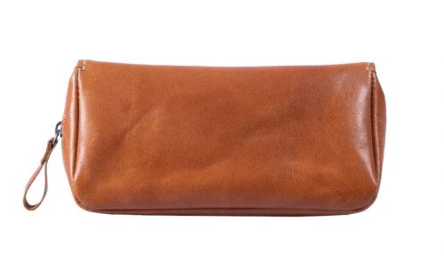 Alpenleder Michl Pfeifentasche für 1 Pfeife - Cognac