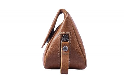 Alpenleder Michl Pfeifentasche für 1 Pfeife - Cognac