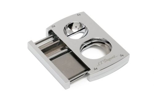 Zigarrenabschneider - ST Dupont Silber, V-Cut + Guillotine