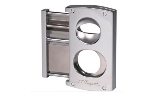 Zigarrenabschneider - ST Dupont Silber, V-Cut + Guillotine
