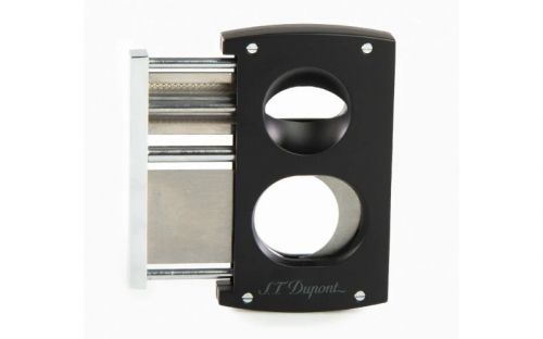 Zigarrenabschneider - ST Dupont schwarz, V-Cut + Guillotine