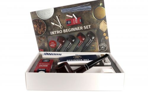 Pfeifen Geschenk-Set Vauen Intro - Beginner-Set mit brauner gerader Pfeife