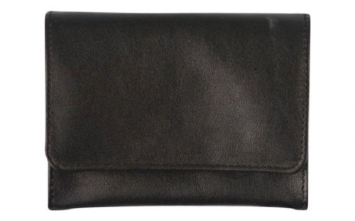 Pfeifentabak Beutel - schwarz, Leder (11x7,5cm)
