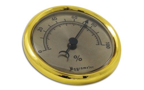 Hygrometer - 7,5cm, goldfarbe