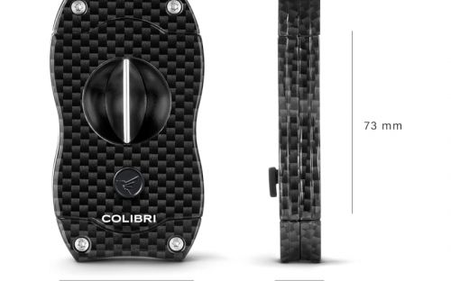 Zigarrenabschneider Colibri V-Cut - carbon schwarz
