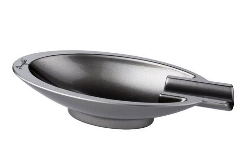 Zigarren Aschenbecher für 1 Zigar - grau Metall (16x7cm)
