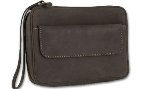 Pfeifentasche aus Leder für 4 Pfeifen - braun (20x12x5,5cm)