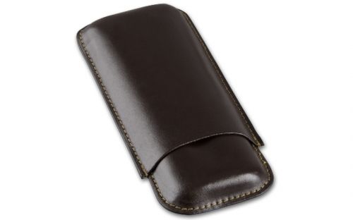 Zigarrenetui 2er Robusto - dunkelbraun (17x7,5cm)