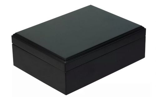 Humidor mit GeschenkSet - schwarz, spanischer Zeder, für 30 Zigarren - Achenty!