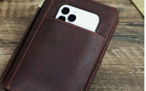 Reisetasche mit Zigarrenetui - echtes Leder, kaffeefarben