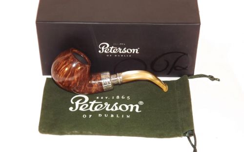 Peterson Pfeife Spigot Silver XL02 Flame Grain F-lip
