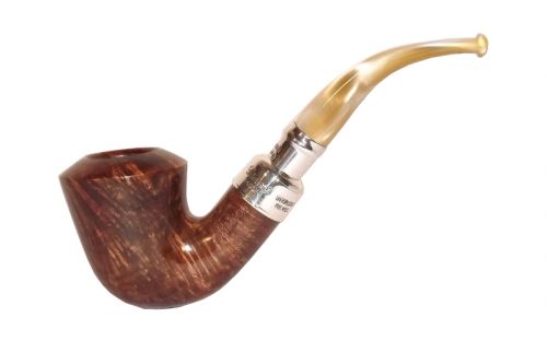 Peterson Pfeife Spigot Silver B10 Flame Grain F-lip
