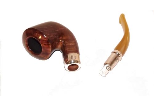 Peterson Pfeife Spigot Silver B10 Flame Grain F-lip