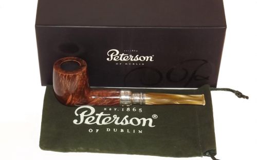 Peterson Pfeife Spigot Silver 106 Flame Grain F-lip
