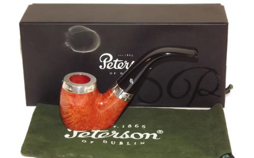 Peterson Pfeife Silver Cap 304 Natural F-lip