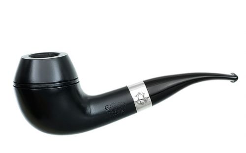 Peterson Pfeife Sherlock Holmes Deerstalker Ebony F-lip