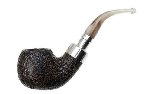 Peterson Pfeife Spigot Silver Roundstone XL02 Sand F-lip