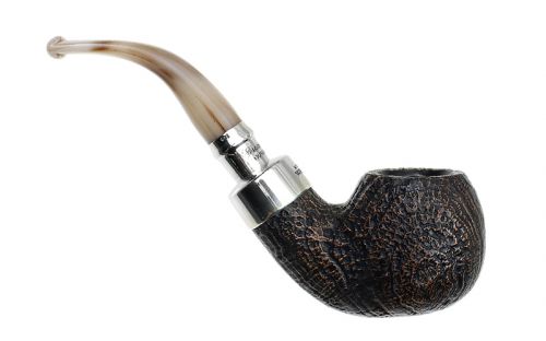 Peterson Pfeife Spigot Silver Roundstone XL02 Sand F-lip