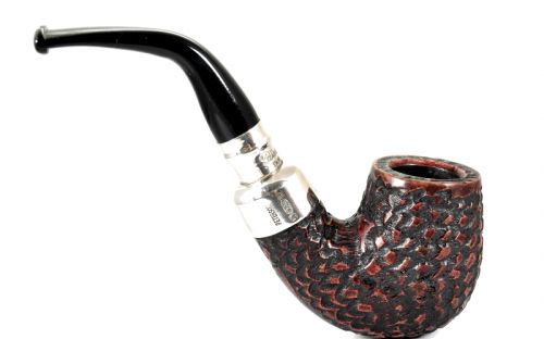 Peterson Pfeife Spigot Silver X220 Rustic F-lip