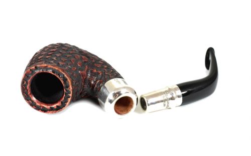 Peterson Pfeife Spigot Silver X220 Rustic F-lip