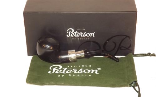 Peterson Pfeife Spigot Silver 999 Ebony F-lip