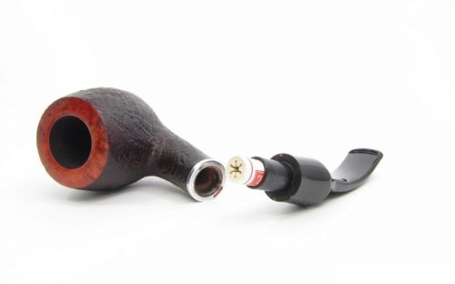 Stanwell Pfeife Relief 84 Black Sandblast 