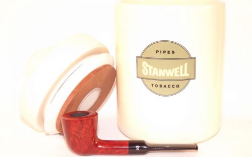Stanwell Pfeife Melange Brown Polish + Tobacco Jar
