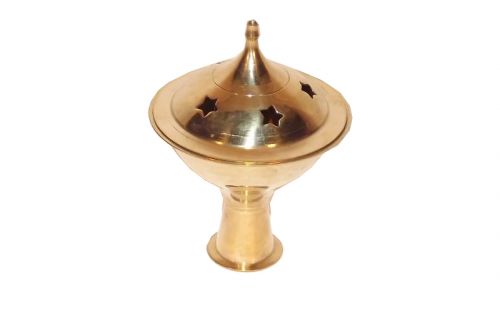 Exclusive Wasserpfeife aus Messing - 40 cm, Bunte