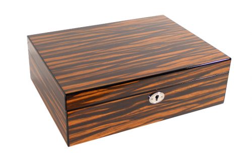 Humidor - Makassar-design, spanischer Zeder, für 40 Zigarren